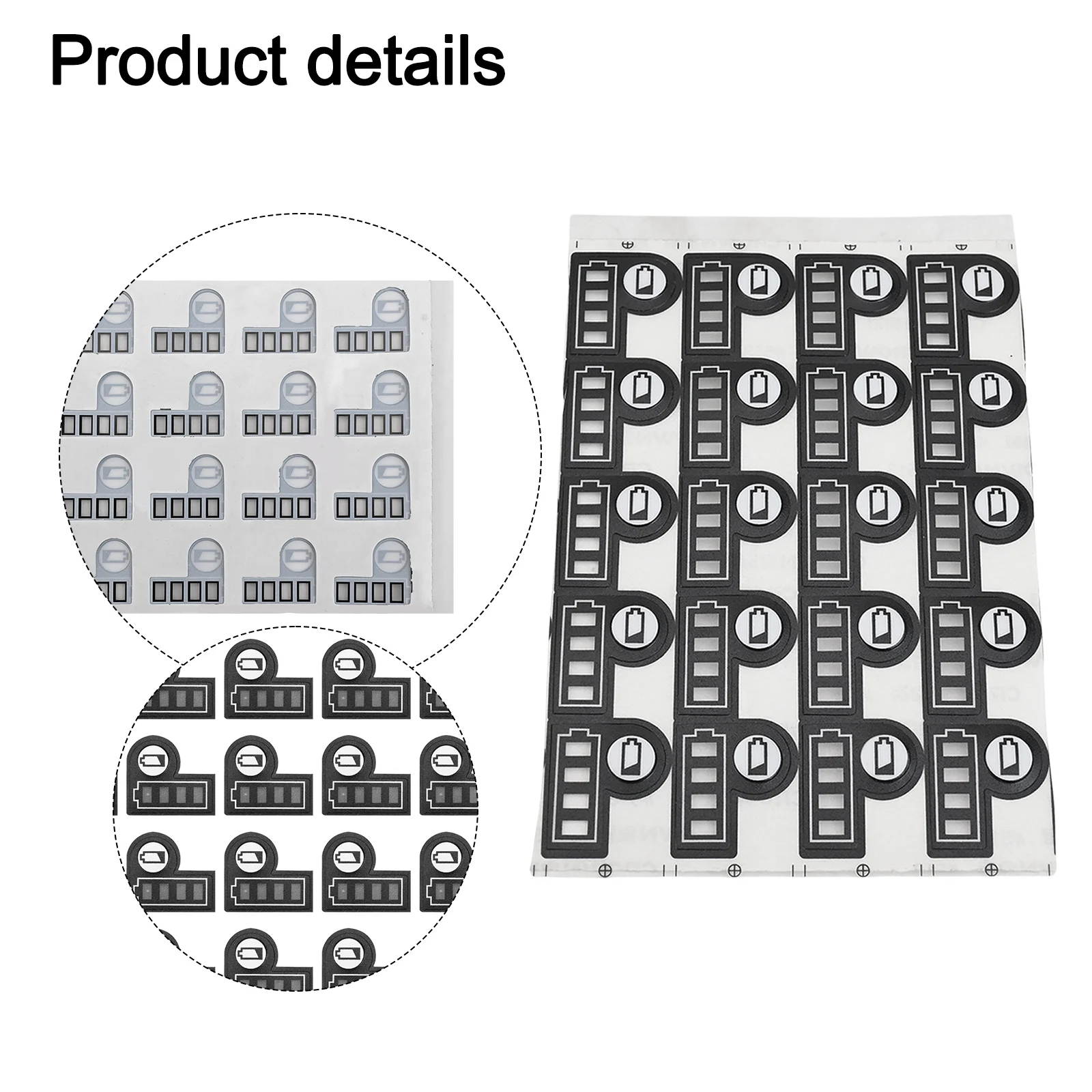 

20pcs Battery Charge Indicator Label Battery Capacity Key Sticker BL1830 BL1430 For 18V 14.4V Battery Button Decal Accessories