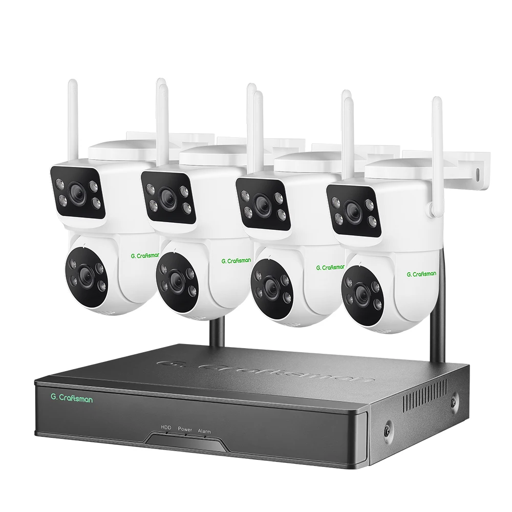 

GW-P1FD-M3X-K4 ICSEE Wireless WIFI 6MP Dual Lens Camera NVR Kits Security PTZ Package CCTV Camera System Auto Tracking Outdoor