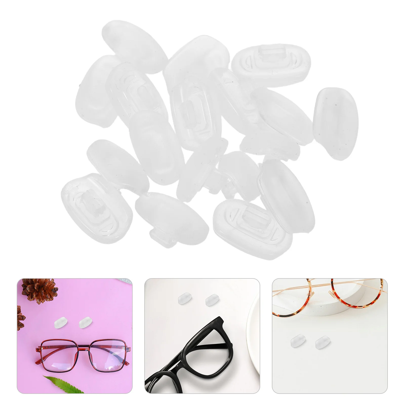 

Silicone Eyeglass Nose Pads Soft Replacement Cushions For Glasses Anti-Slip Nose Bridge Support Universal Fit Spectacle