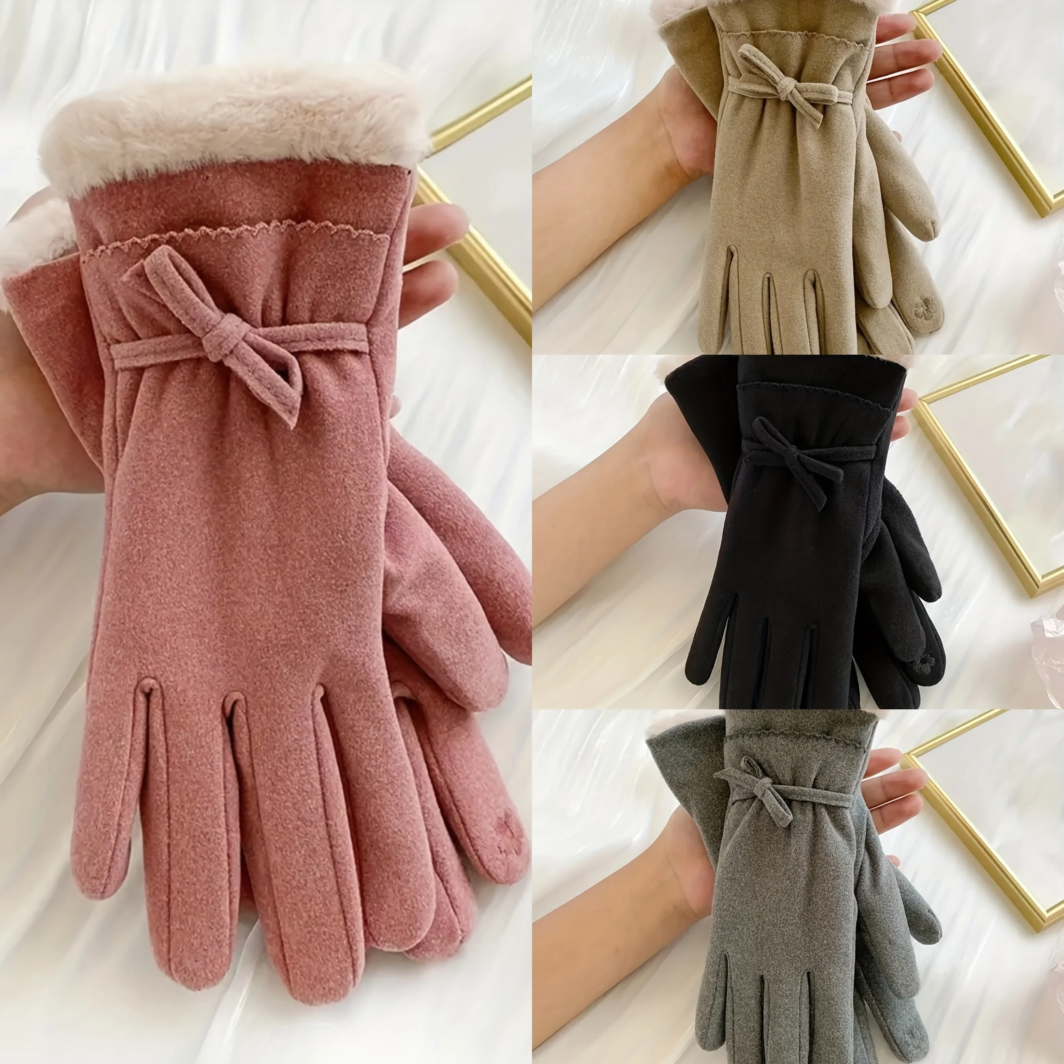 Cycling Gear For Cold Weather - Sarung tangan wanita berlapis bulu untuk