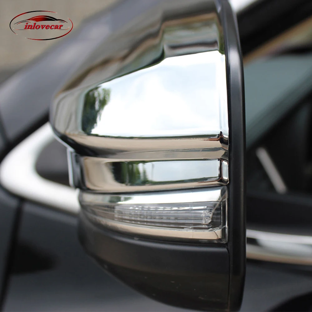 For Toyota Harrier 2014-2020 ABS Chrome/Carbon fiber Car side rearview mirror Cover Trim Sticker Auto Accessories Styling 2pcs