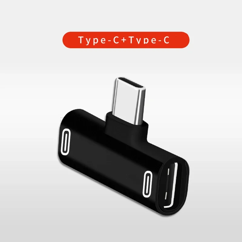 USB Tipo C para Tipo-C Adaptador, Cabo de carregamento, Fone de ouvido Conversor, 3 em 1, Xiaomi Mi 8, Mi 6 Headphone