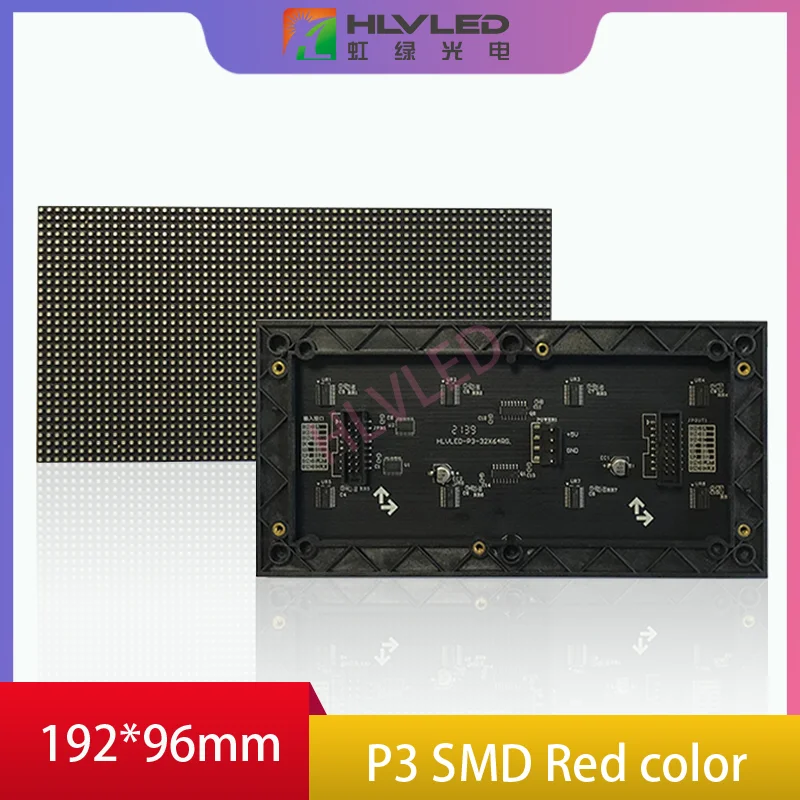 P3 SMD LED Module 64x32 Matrix SMD2121 Red light LED Indoor Screen Red Color Display