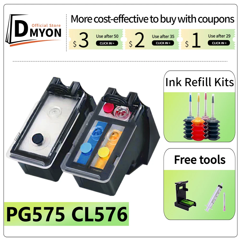 pg575 cl576 Remanufactured Replacement Ink Cartridge PG-575 for canon printer pixma cartridge TS3550i TS3551i TR4750i TR4751i