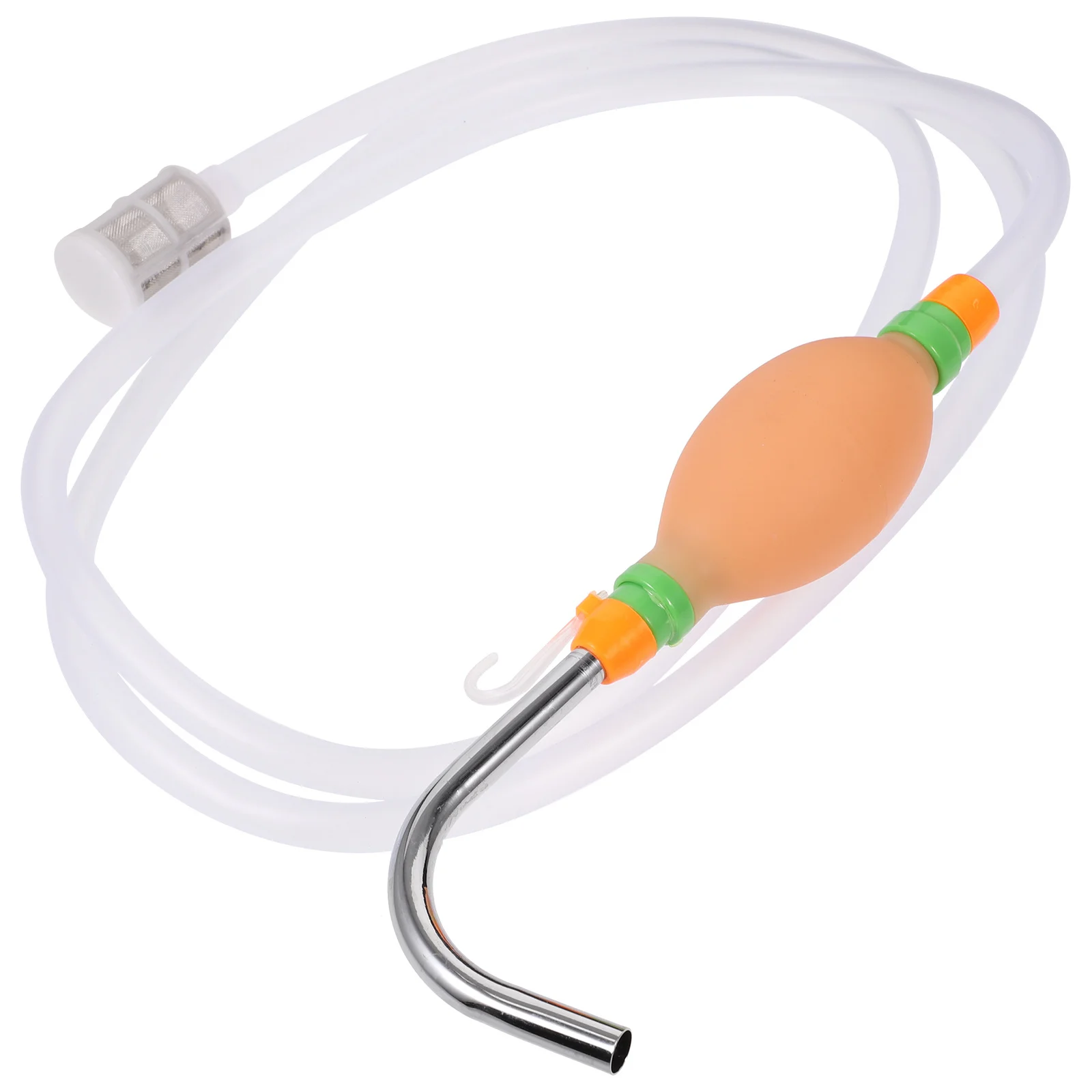 

1Set Fishing Water Pump Manual Water Suction Device 2.1m Long Durable Stainless Steel Outlet High Density Filter Fishing Tackle