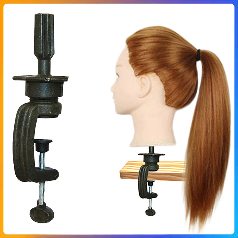 

1 шт., пластиковый материал, аксессуары для волос, инструменты, мини-подставка для головы парика, настольный зажим, тренировочный манекен, держатель для головы парика, регулируемый