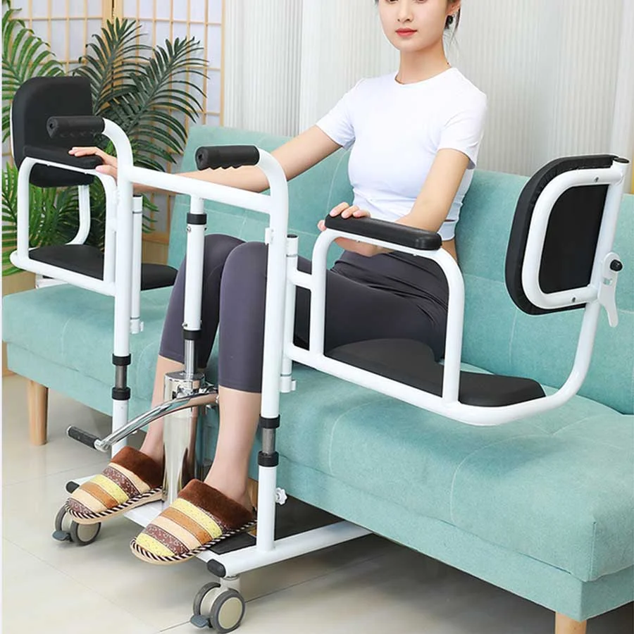 Disabled Patient Lift Transfer Chair with Wheels Bed Patient Transfer Lift Chair Elderly