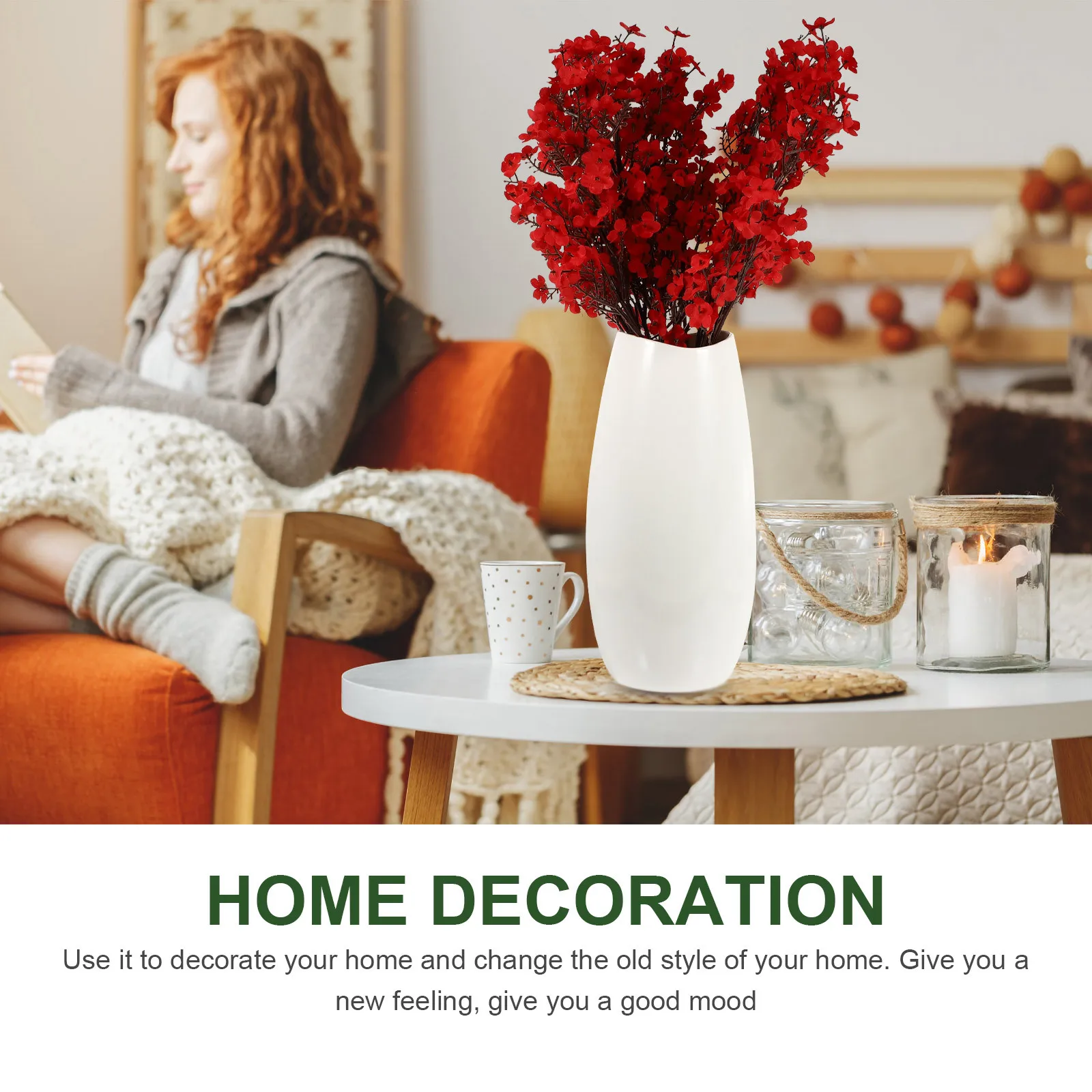 

6Pcs Home Flower Decor Kit Realistic Simulation Gypsophila for Wedding Party Decoration Long-Lasting Vivid Flower Adorn