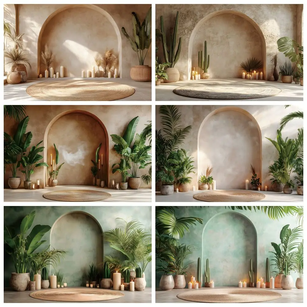 

Boho Wide Arch Wall Backdrop Kids Adult Birthday Party Decor Wedding Maternity Art Portrait Photography Background Photo Studio