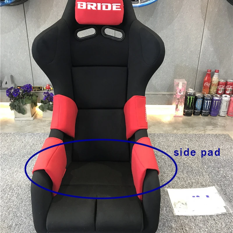 2pcs JDM BRIDE RECARO Racing Seat Cover Protect Tuning Side Pad Cushion Bucket （left and right）