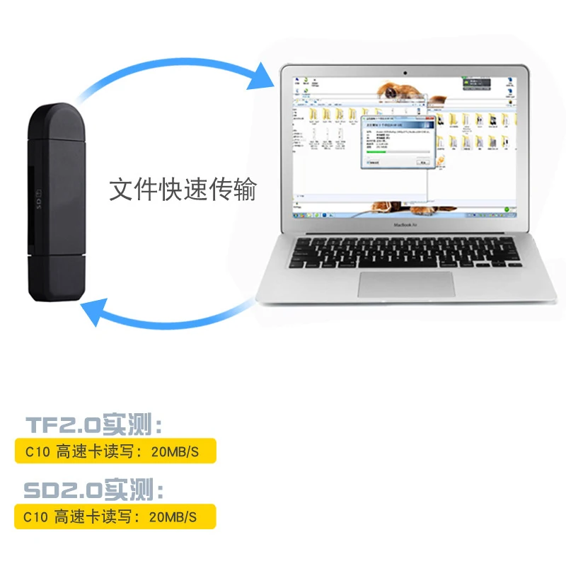 قارئ بطاقة OTG عالي السرعة ، 2 في 1 ، USB Micro-USB ، واجهة من النوع C مع فتحة لبطاقة SD الصغيرة ، قارئ بطاقة ذاكرة فلاش للهاتف