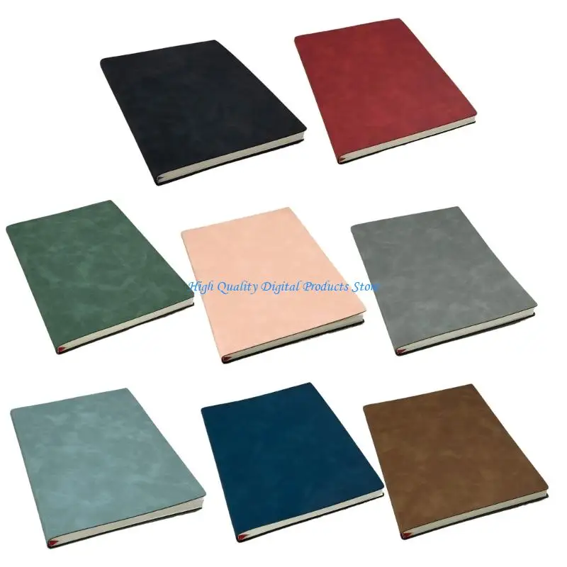 U2JE PU Leather Notebook 160 Pages Lined Softcover Journal with Ribbon Bookmarks For Students Business Workers Journaling
