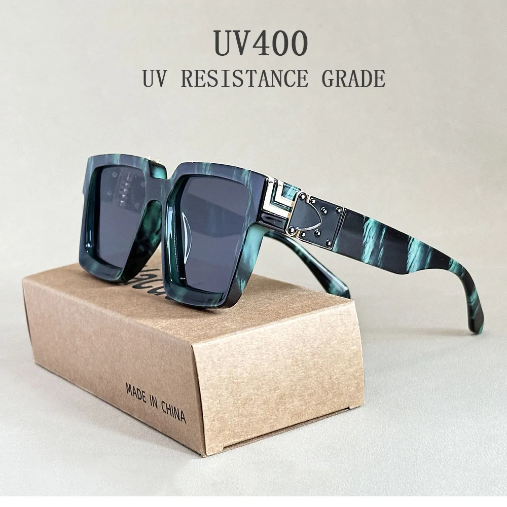 Quadratische Sonnenbrille für Herren, Retro-Millionär-Sonnenbrille für Damen, 2025, trendige Vintage-Urlaubsmode, Brille, Gafas De Sol Hombre Lunette – Detail 18