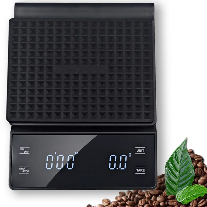 FODWET Coffee scale with timer function 0.1g accuracy With heat insulating mat Suitable for coffee brewing/hand brewing/espresso