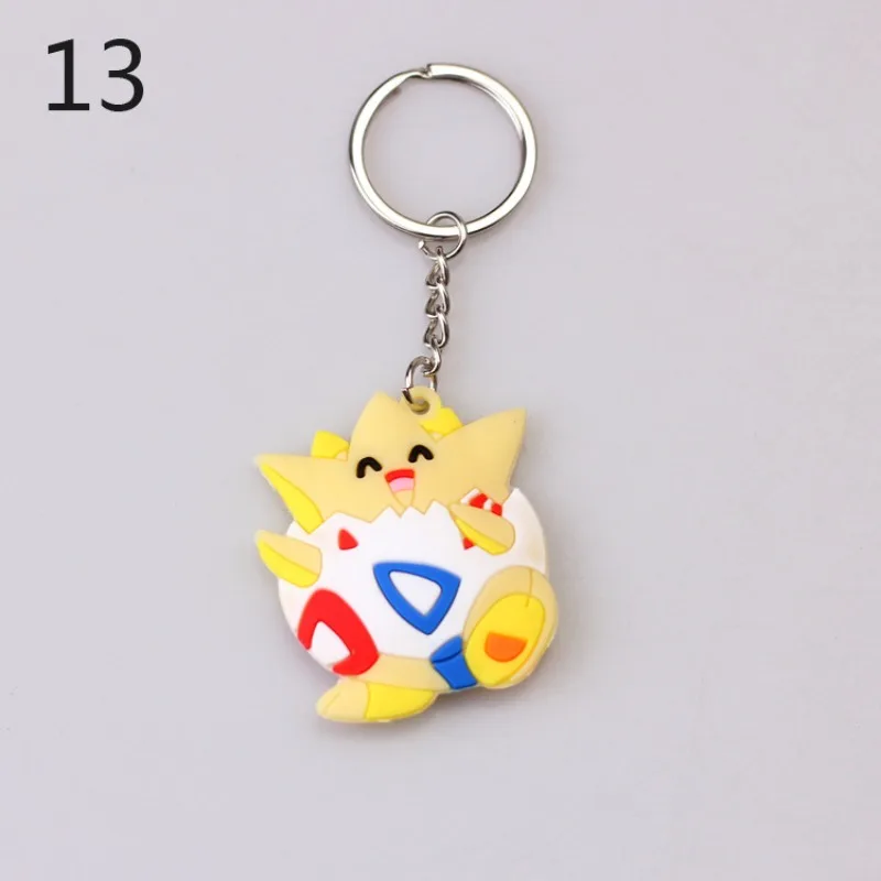 Pokemon Soft PVC Keychains Pikachu Eevee Dragonite Figure Key Rings Pokemon Bag Car Key Pendant Collectible Gift for Kids Toys view 2