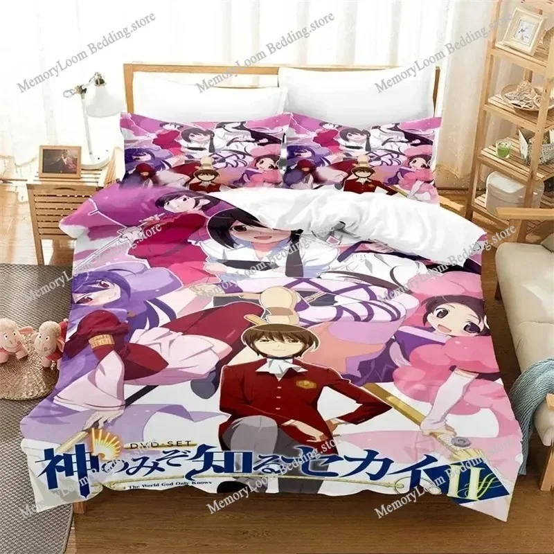 Fashion 3D Print Anime The World God Only Knows Bedding Set Boys Girl Twin Queen King Size Duvet Cover Pillowcase Bed Boys Adult