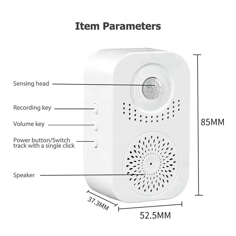 Talking ยินดีต้อนรับ Doorbell Motion Sensor Store Entrance สมาร์ท Doorbell Commercial Access ALARM Home Outdoor Doorbell-AT64