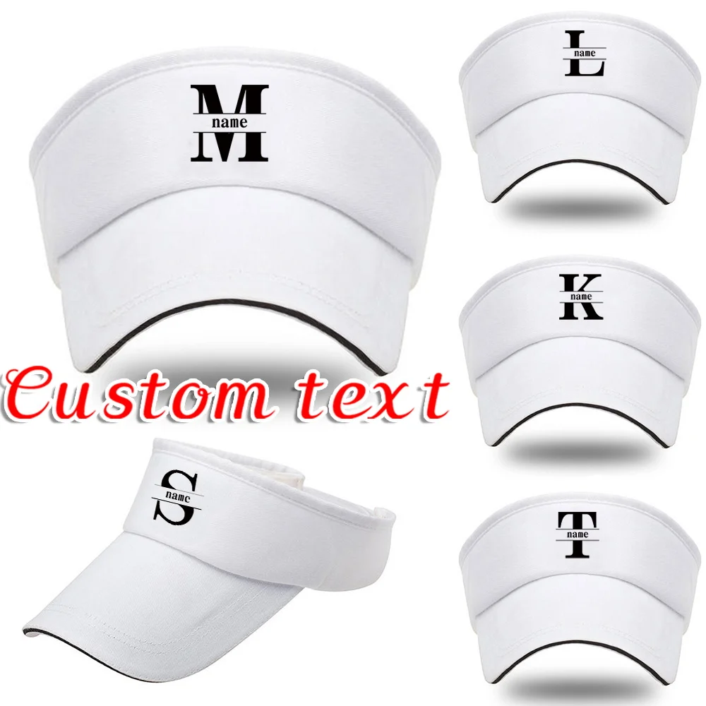 

Солнцезащитная кепка для гольфа с индивидуальным именем, регулируемая солнцезащитная кепка унисекс, летняя дышащая шляпа с пустым верхом и солнцезащитным козырьком