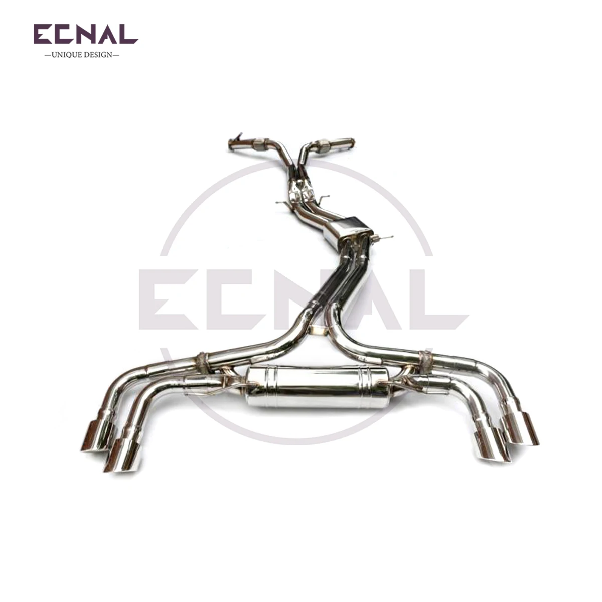 

Выхлопная система Ecnal с клапаном для Porsche Cayenne 9Y0 E3 3.0T 2019+ из нержавеющей стали SS304, спортивный выхлоп Catback с глушителем и передней трубой