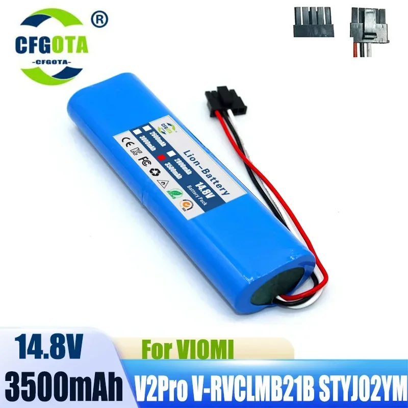

14.8V Replacement Battery for xiaomi sweeper and tractor all-in-one machine STYTJO2YM Yunmi MVVC01-JG Accessory Spare Battery