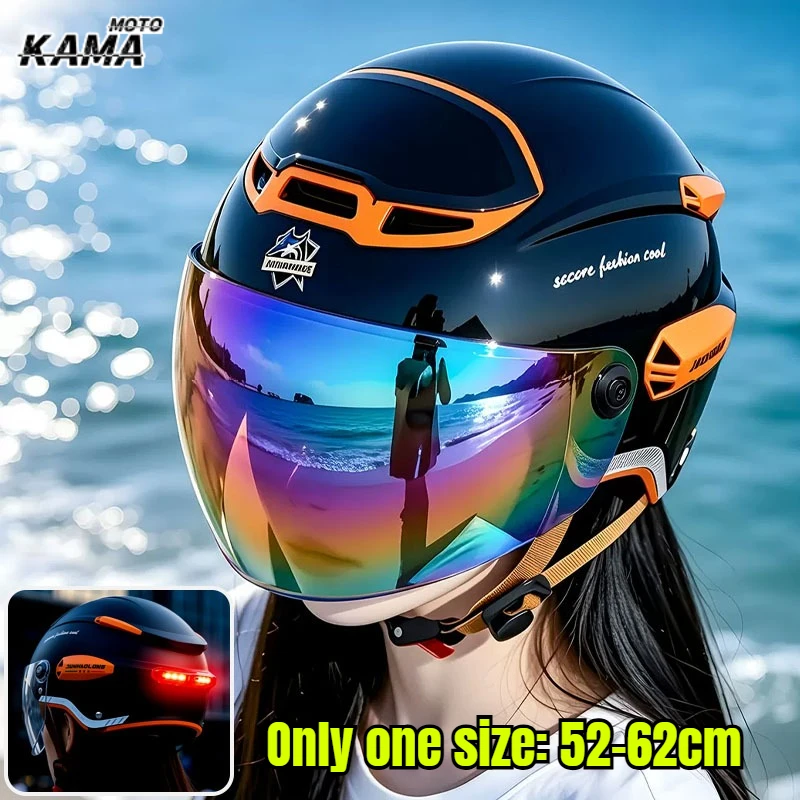 Motorcycle Gear Vintage - ummer Vintage Motorcycle Helmet Adjustable Dual