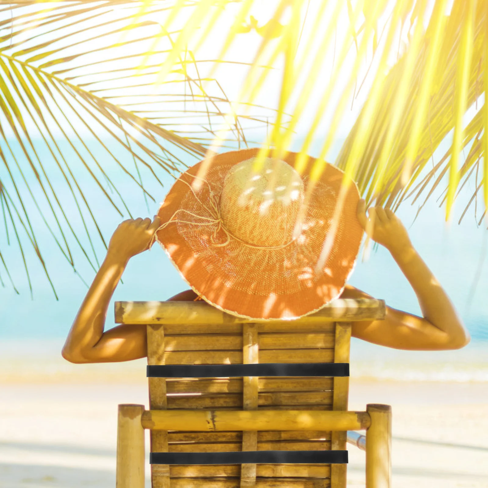 

Elastic Silicone Band Towel Bands for Chair Strap Chairs Deck Trash Can