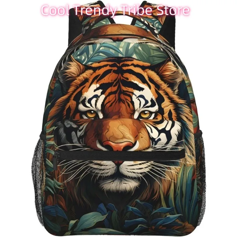 

laptop bag back to school Spring Forest Tigers Lightweight Laptop Backpack Lightweight Multipurpose Travel Casual Daypack Unisex