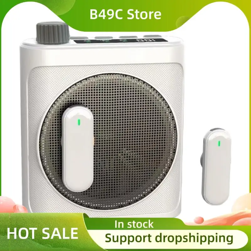 

B49C Мини беспроводной мегафонный динамик с петличным микрофоном Bluetooth усилитель голоса для учителей направляющие тренеры