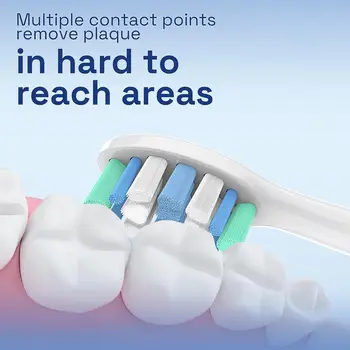 Náhradní hlavice zubního kartáčku kompatibilní s náhradní hlavicí elektrického kartáčku Philips Sonicare Soft 4100 6500 6100 7500 5300 1100 8 nejlepší prodej Náhradní díly Sonicare - №1