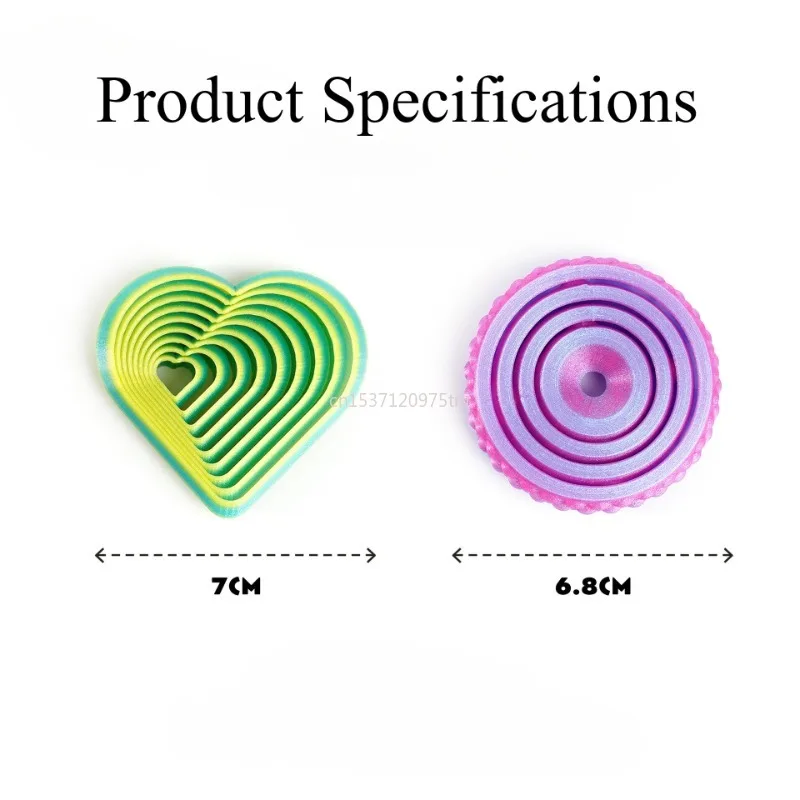 3D-gedrucktes kreisförmiges Herz-Dekompressionsspielzeug, geistentspannend, ruhiges Spielzeug, Stress, Angstlinderung, lustige Neuheit, sensorisches Werkzeug, Neu 2025,