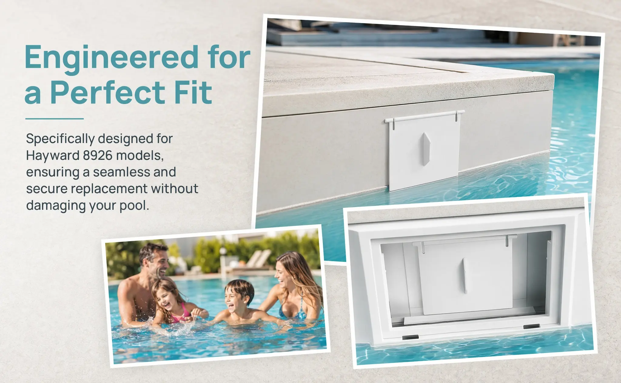 Pool Skimmer Door Flap Plastic Sturdy Replacement Efficient Water Backflow Prevention Compatible with Hayward 8926