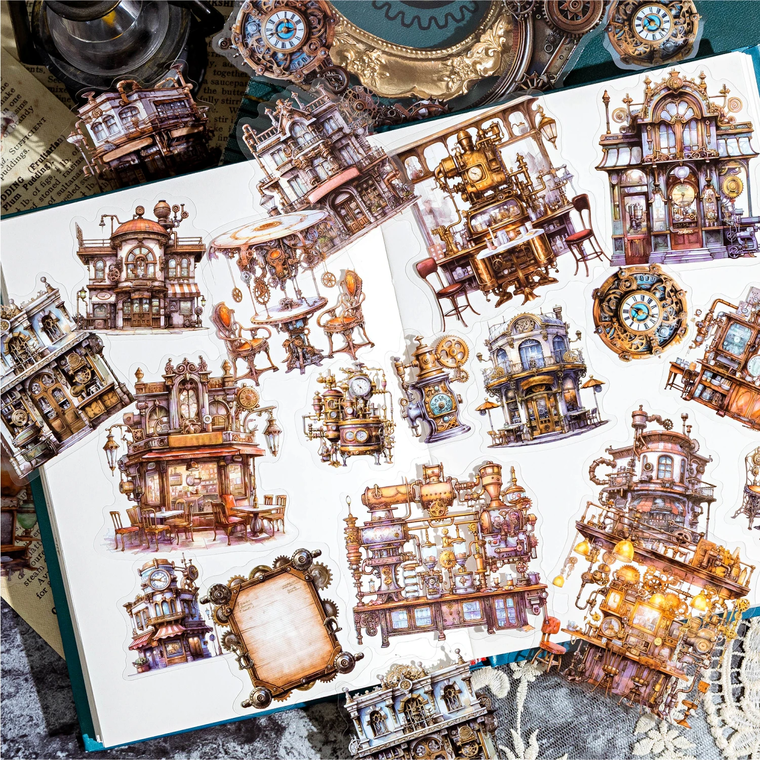 40pcs/pack Vintage the mechanical age Sticker Pack Creative Decorative scrapbook Hand Account Collage Card Materials Stationery