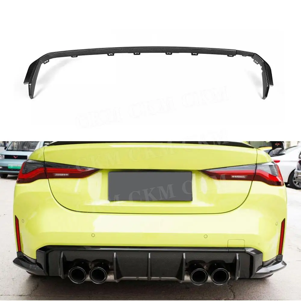 

Для BMW 3 4 серии G80 M3 G82 M4 2021 + сухая полоса заднего диффузора из углеродного волокна, автомобильные аксессуары, декоративная отделка заднего бампера