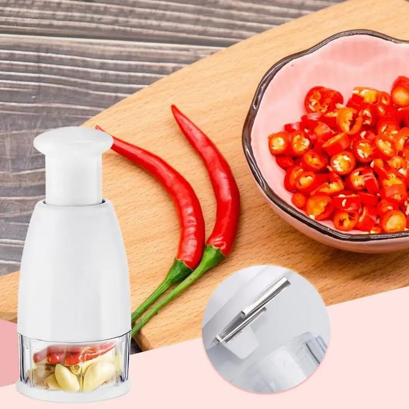 Manual Chopper Compact Vegetable Slicer Cutter Dicer Kitchen Pressed Chopper Gourmet Slice Chopper For Mincing Garlic Onion