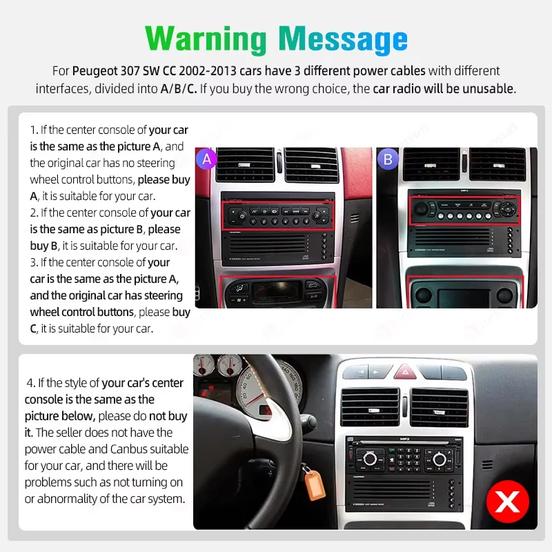 Junsun Android13 Qualcomm 8 Core Wireless CarPlay for Apple Android car Car Radio For Peugeot 307 307CC 307SW 2002-2013 car wheel