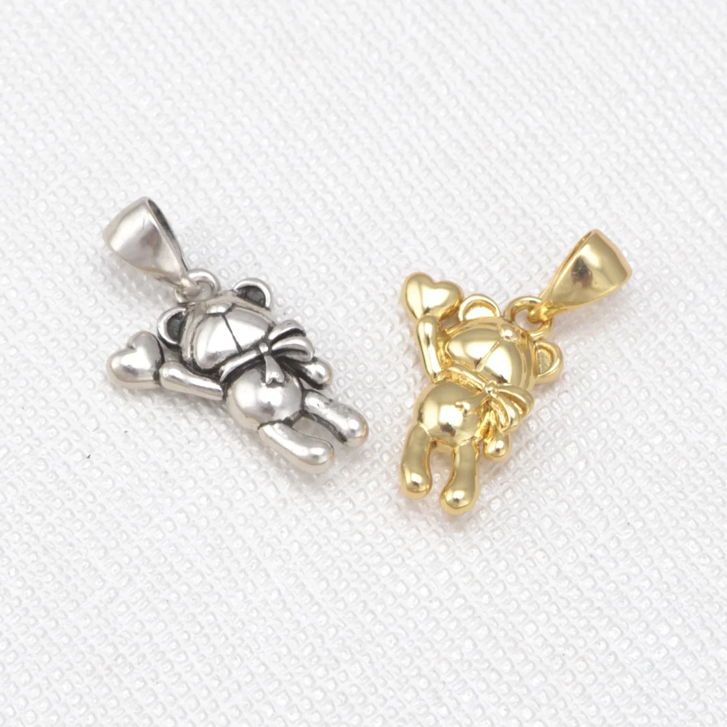 15 Pcs Copper Gold Plated Pendant DIY Jewelry Making Supplies for Women Bear Cupid Earring Necklace Retro Accessories Wholesale