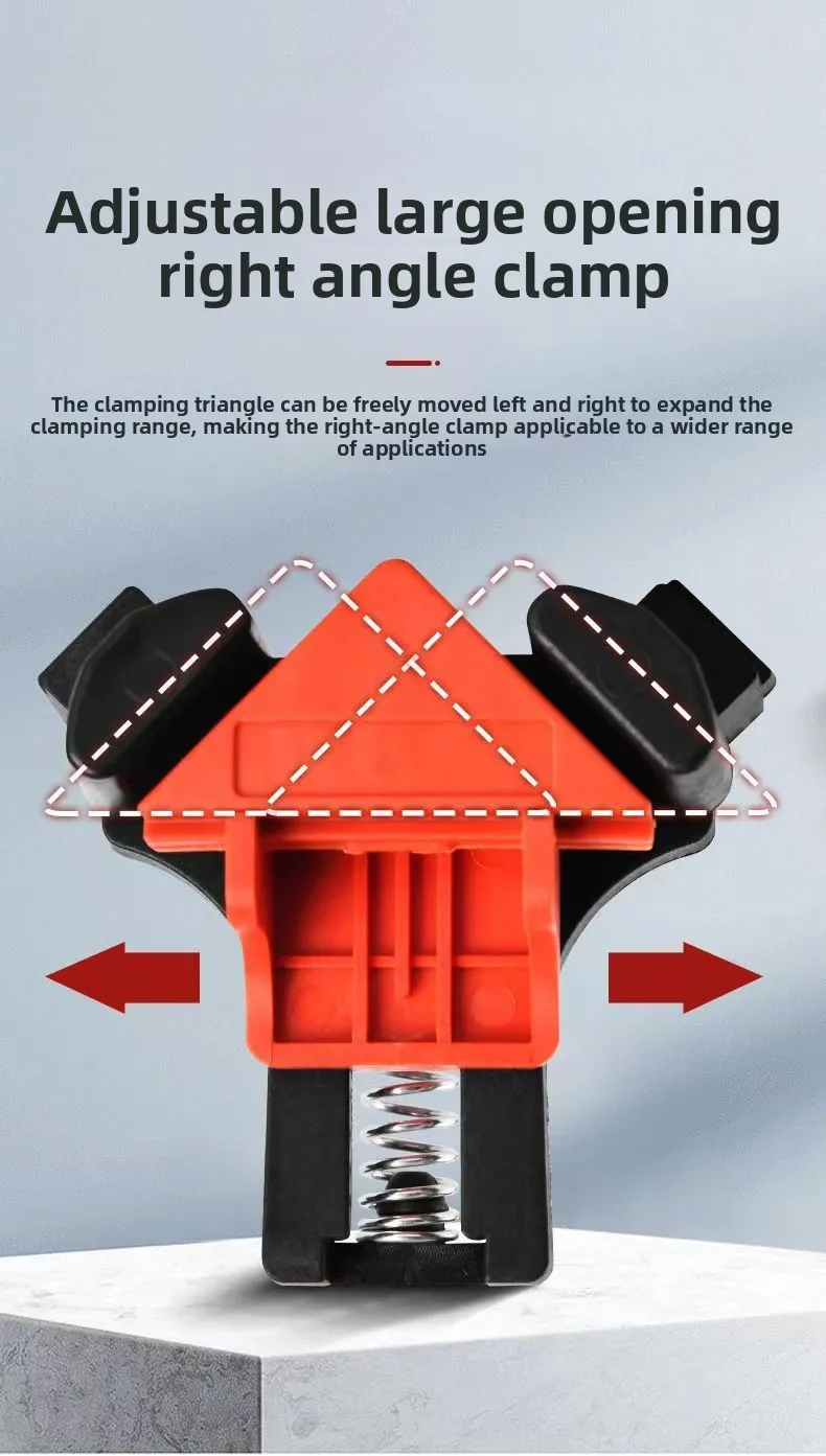 Right Angle Woodworking Clamp 90° Corner Positioning Fixer with Adjustable Jaw Quick Lock Welding Fixture 2/4PCS view 3