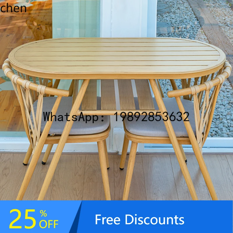 

Indoor Balcony Dining Set Three-Piece Set Leisure One Table Two Chairs Tea Table and Chairs