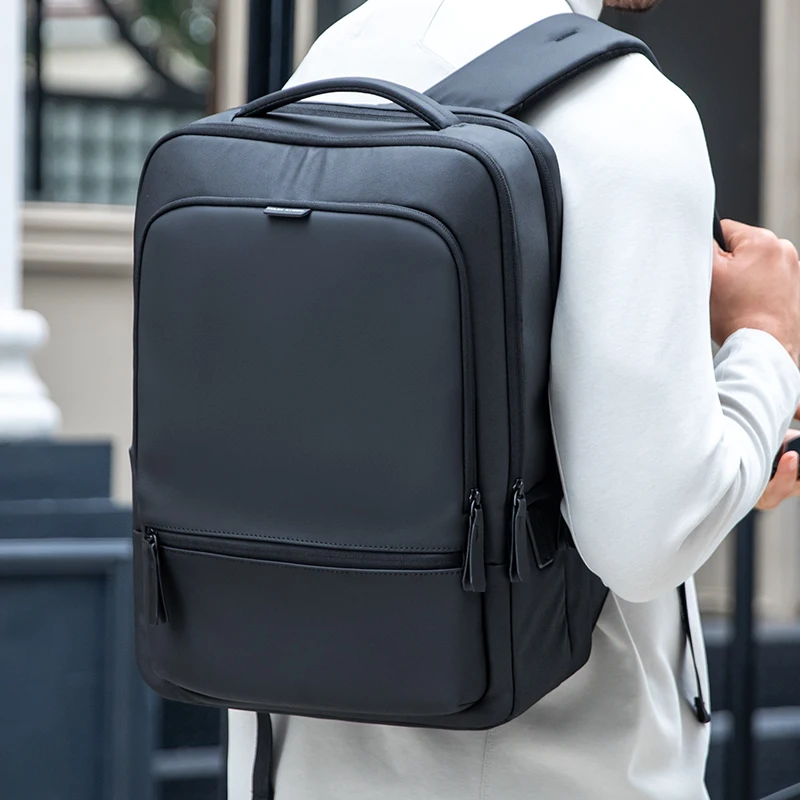حقيبة ظهر رجال الأعمال مقاومة للماء للاستخدام الخارجي وبسيطة ذات سعة كبيرة ومتعددة الوظائف