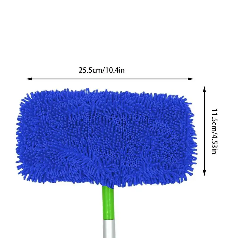 Mop Pads Refill Thickened Elastic Band Flat Mop Cloth Microfiber Chenille Replacement Rotary Mop Cleaning Pad For Bathroom Floor