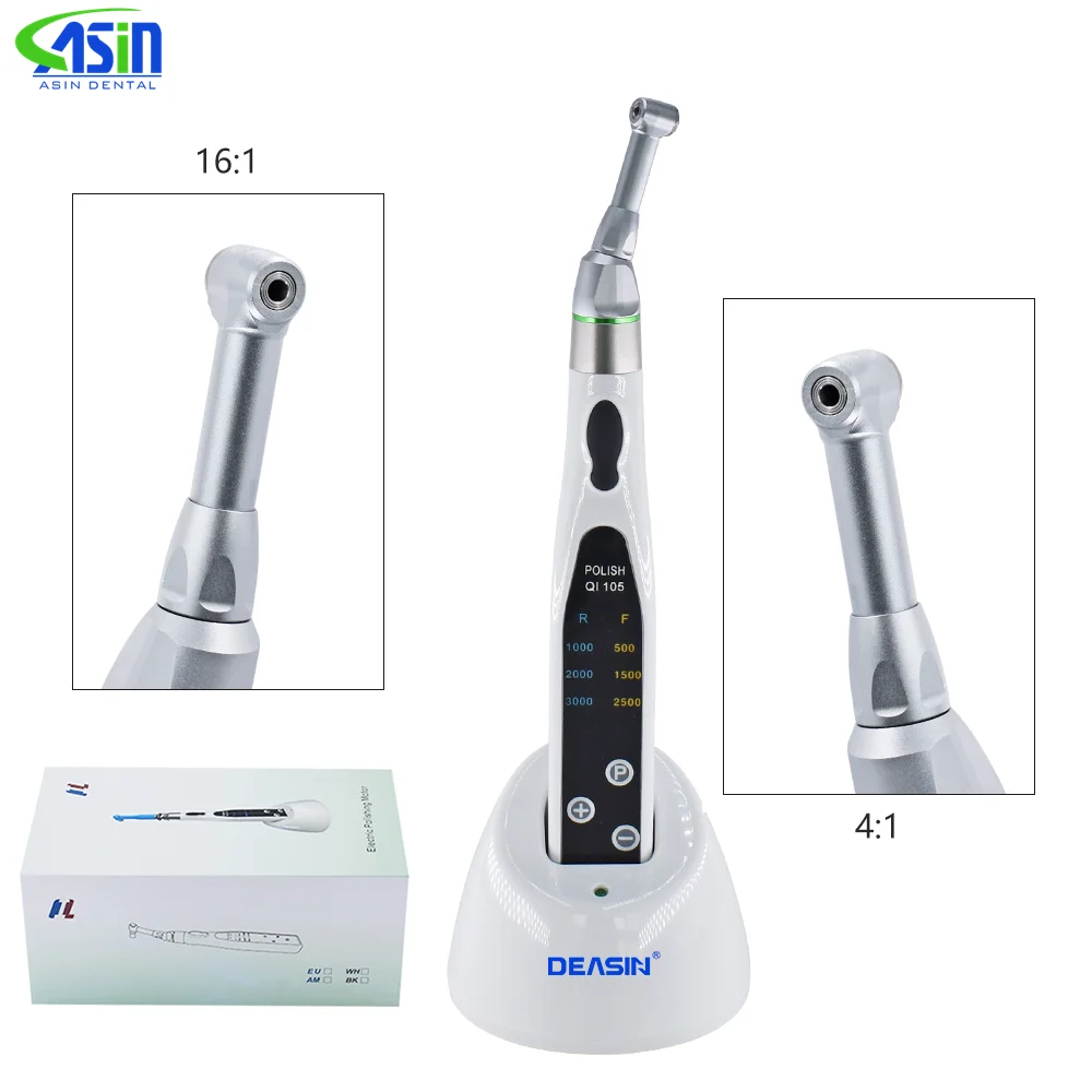 

Oral Dental Electric Care Prophy Handpiece Reduction Endomotor with 16:1/4:1 contra angle Removable for Teeth Polisher Whitening