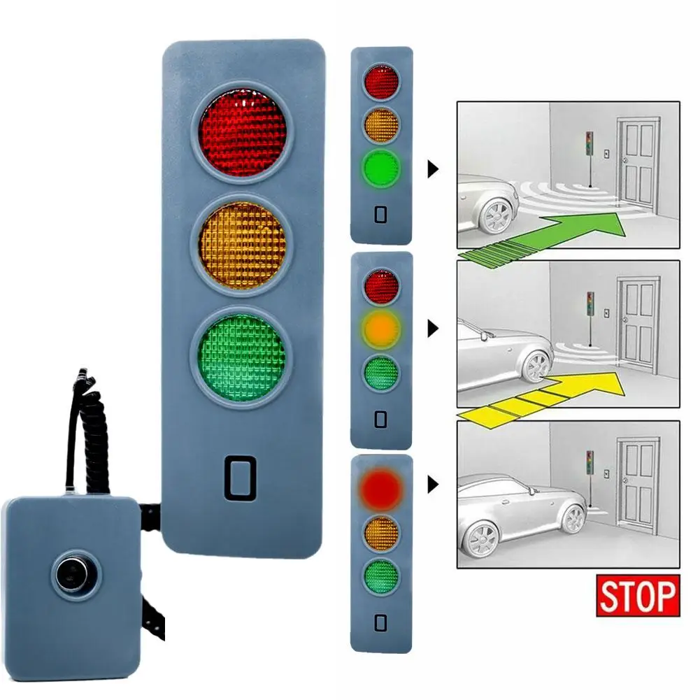 

Smart Parking Device Garage Safe Light Auto Parking System Anti Collision Distance Stop Aid Car Guide Sensor Three Color Light