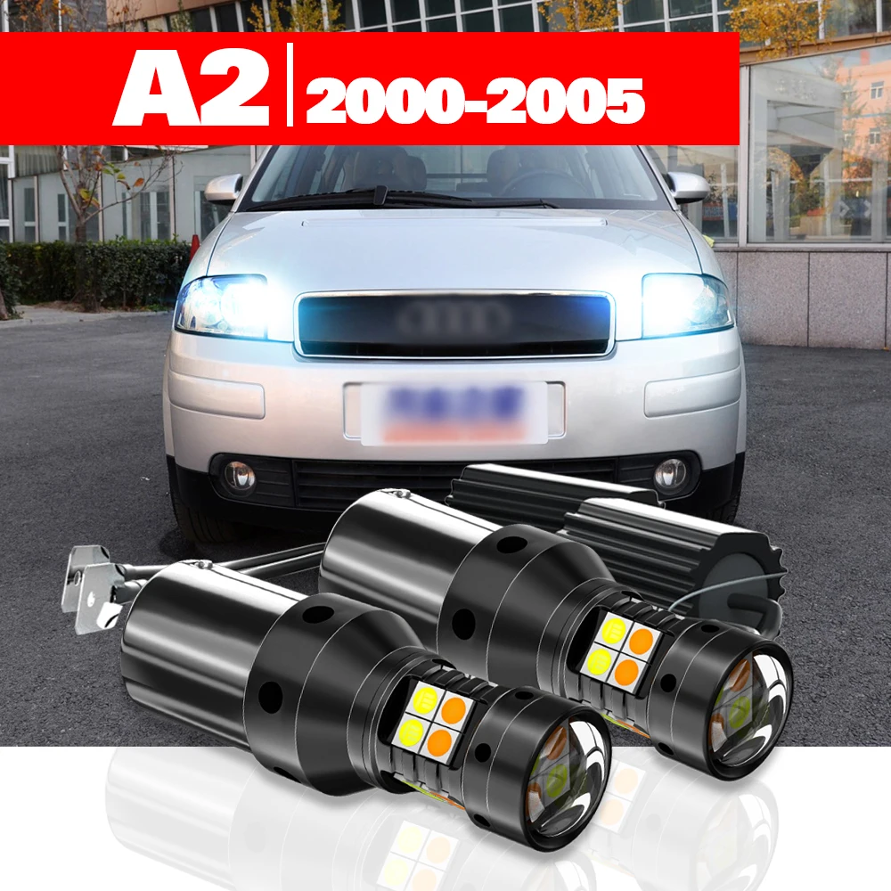 For Audi A2 2000-2005 2pcs LED Dual Mode Turn Signal+Daytime Running Light DRL Accessories 2001 2002 2003 2004