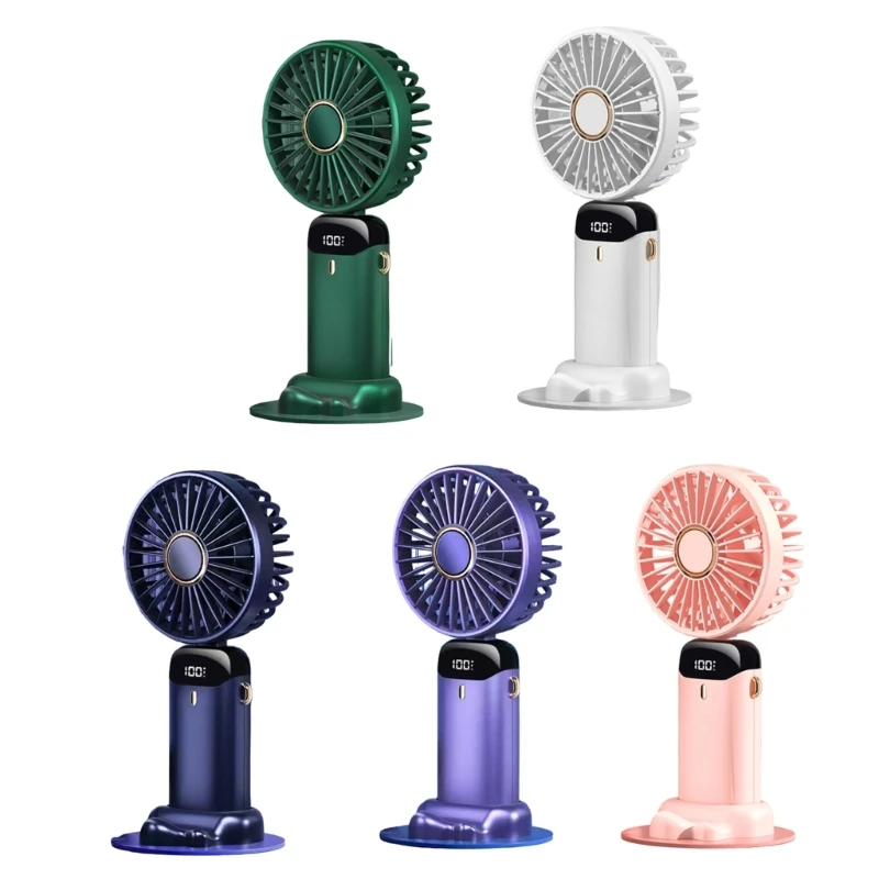 

Foldable USB Fan Desk Fan Mini Quiet Fan Pocket Fan Mini USB Fan LED Display Table Fan Suitable for Cool Anywhere