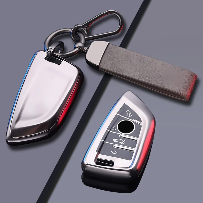 Metallic Gray TPU for Bmw F20 G20 G30 X1 X3 X4 X5 G05 X6 X7 G11 F15 F16 G01 G02 F48 Remote Smart Car Key Case Cover Fob Holder