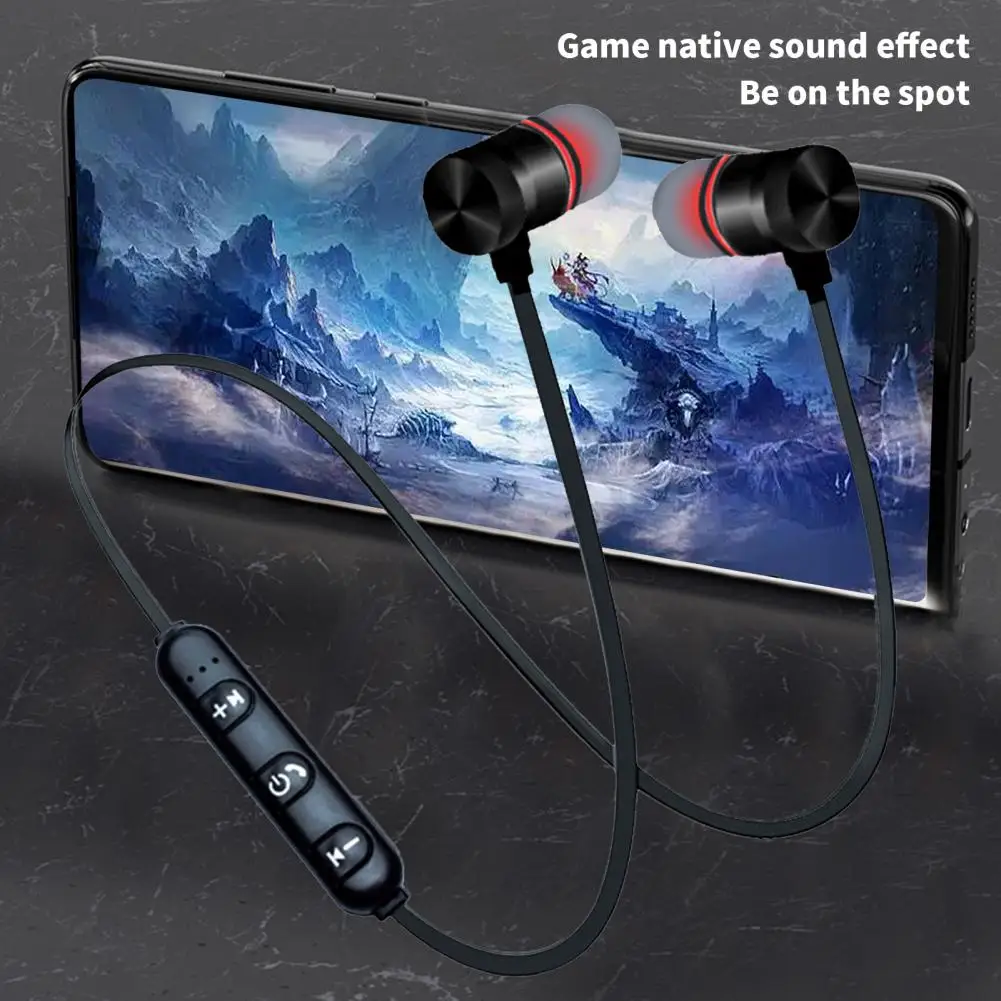 1 Set Portable Wireless Headphone  Stereo Surround Hanging Neck Wireless Headset  Button Control Wireless Headset