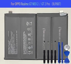 100% Original Capacity BLP887 Battery For OPPO Realme GT NEO 2 / GT2 Pro Battery Replacement Repair Part Phone Bateria