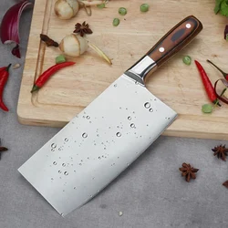 Stainless Steel Slicing Cleaver 4Cr13 Kitchen Chef Knives Chinese Forged Knife Multifunction Kitchen Chopping Knives RivetHand