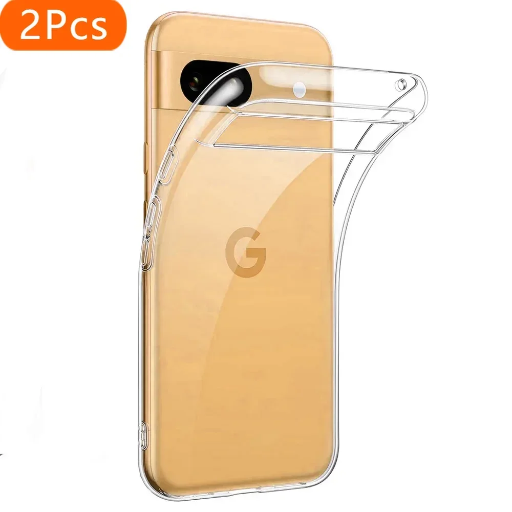 

2Pcs Silicone Soft Ultra Thin Case For Google Pixel 9 8 8A 7 7A 6 6A Pro Clear Transparent Slim Back Cover Shockproof Shell Fit