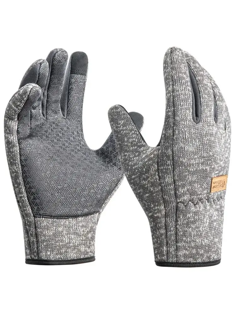 AliExpress NONE Men's Warm Gloves Autumn Winter Touch Screen Fleece Gloves knitted gloves Outdoor Windproof Cycling, Running,Skiing Gloves